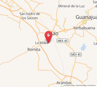 Map of San José de Gracia, Guanajuato