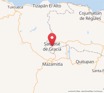 Map of San José de Gracia, Michoacán