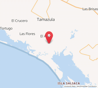 Map of San José de la Brecha, Sinaloa