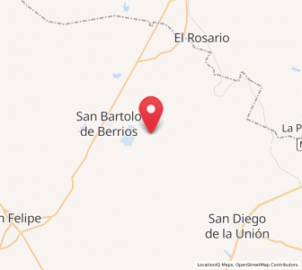 Map of San José de Rancho Nuevo (Los Arrieros), Guanajuato