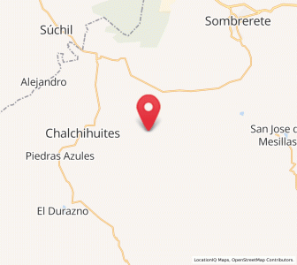 Map of San José de Ranchos, Zacatecas