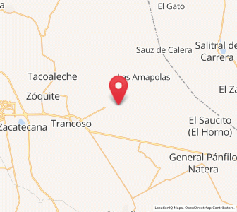 Map of San José del Carmen, Zacatecas