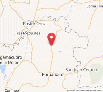 Map of San José del Reparo, Michoacán