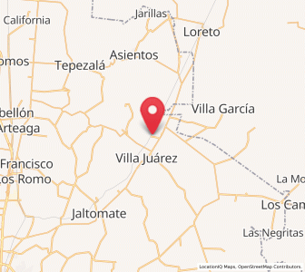 Map of San José del Río, Aguascalientes