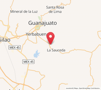 Map of San José del Rodeo, Guanajuato