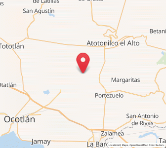 Map of San José del Valle, Jalisco
