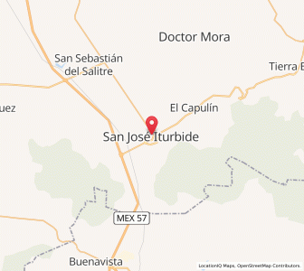 Map of San José Iturbide, Guanajuato