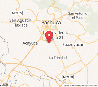 Map of San José Palma Gorda, Hidalgo