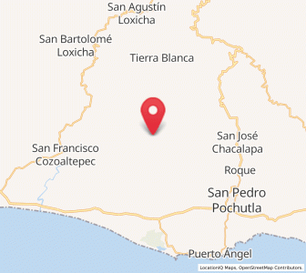 Map of San José Piedras Negras, Oaxaca