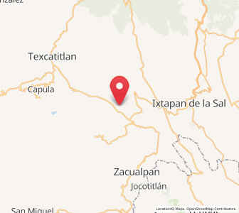 Map of San José Tizates, México