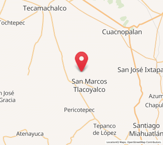 Map of San José Tlacuitlapan, Puebla