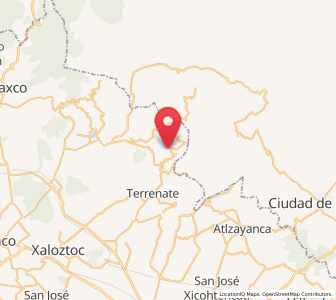 Map of San José Villarreal, Tlaxcala