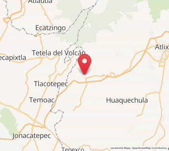 Map of San Juan Amecac, Puebla