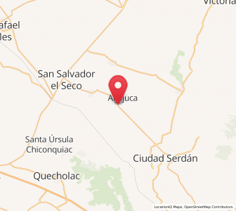 Map of San Juan Atenco, Puebla