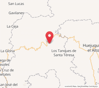 Map of San Juan Capistrano, Zacatecas