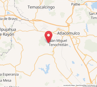 Map of San Juan Coajomulco, México