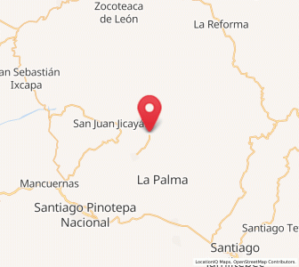 Map of San Juan Colorado, Oaxaca
