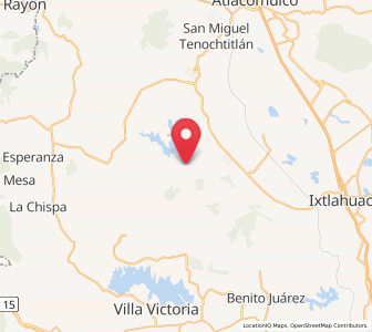 Map of San Juan Cote Ejido, México