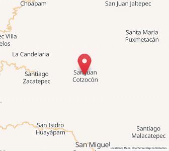 Map of San Juan Cotzocón, Oaxaca