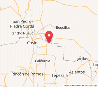 Map of San Juan de la Natura, Aguascalientes