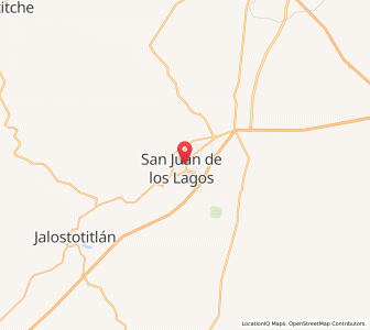 Map of San Juan de los Lagos, Jalisco