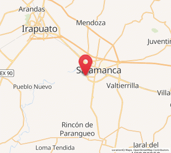 Map of San Juan de Razos, Guanajuato