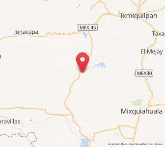Map of San Juan El Sabino, Hidalgo