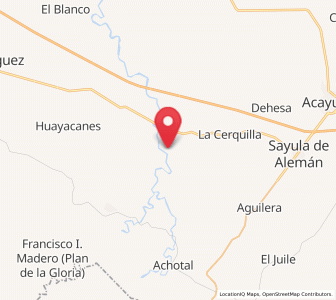 Map of San Juan Evangelista, Veracruz