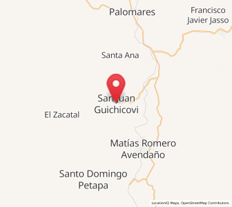 Map of San Juan Guichicovi, Oaxaca