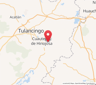 Map of San Juan Hueyapan, Hidalgo
