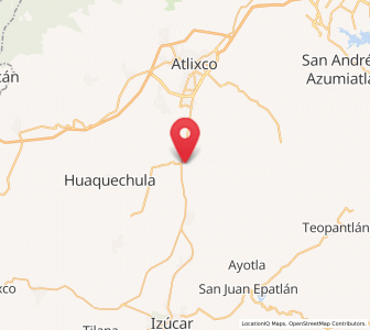 Map of San Juan Huiluco, Puebla
