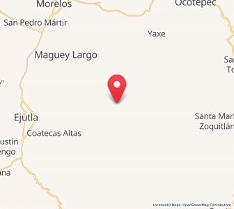 Map of San Juán Lachigalla, Oaxaca