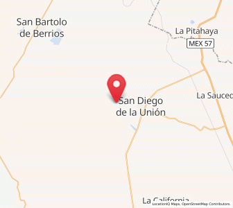 Map of San Juan Pan de Arriba, Guanajuato
