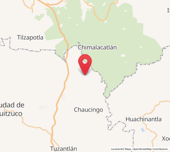Map of San Juan Teocalcingo, Guerrero