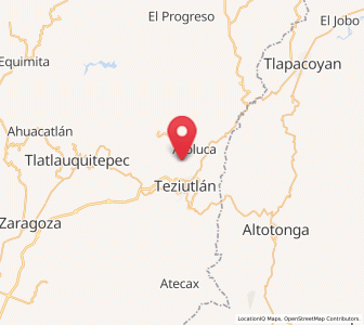 Map of San Juan Tezongo, Puebla