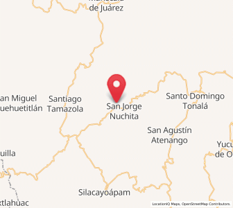 Map of San Lorenzo, Oaxaca