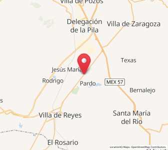 Map of San Lorenzo, San Luis Potosí