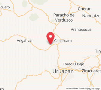 Map of San Lorenzo, Michoacán
