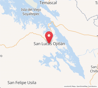 Map of San Lucas Ojitlán, Oaxaca