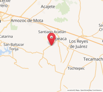 Map of San Luis Ajajalpan, Puebla