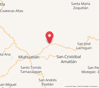Map of San Luis Amatlán, Oaxaca