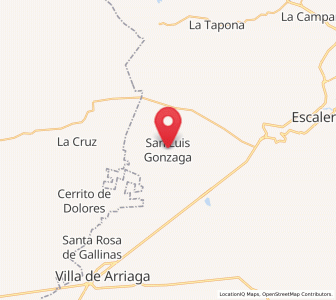 Map of San Luis Gonzaga, San Luis Potosí