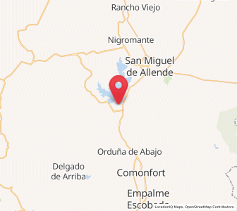 Map of San Marcos de Begoña, Guanajuato