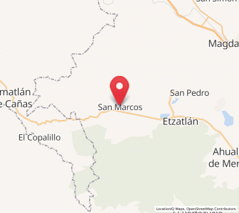 Map of San Marcos, Jalisco