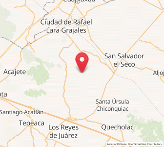 Map of San Mateo Soltepec, Puebla
