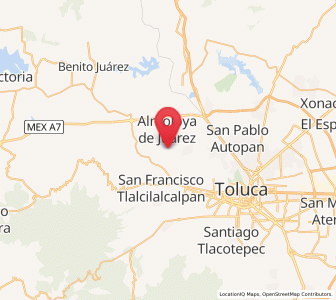 Map of San Mateo Tlalchichilpan, México