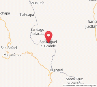 Map of San Miguel el Grande, Guerrero