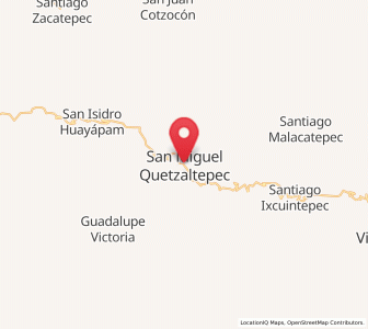 Map of San Miguel Quetzaltepec, Oaxaca