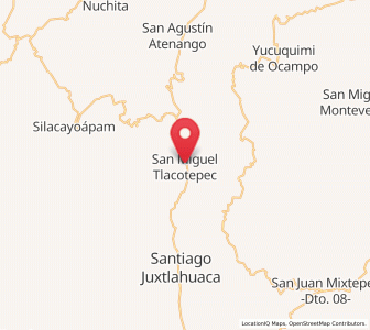 Map of San Miguel Tlacotepec, Oaxaca