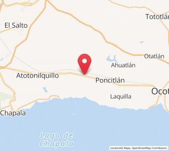 Map of San Miguel Zapotitlán, Jalisco